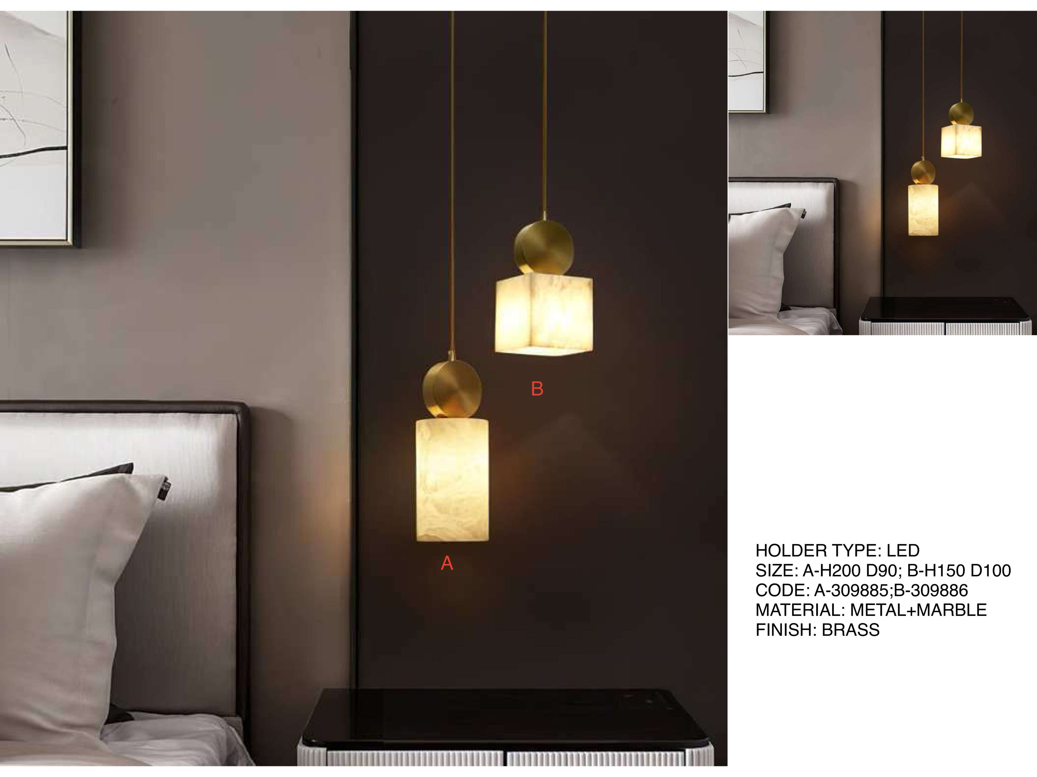 Beyond Lights - Marble Pendant Light- LCHL